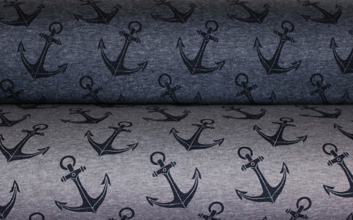 Alpenfleece/-sweat Anker dunkelblau meliert (10 cm)